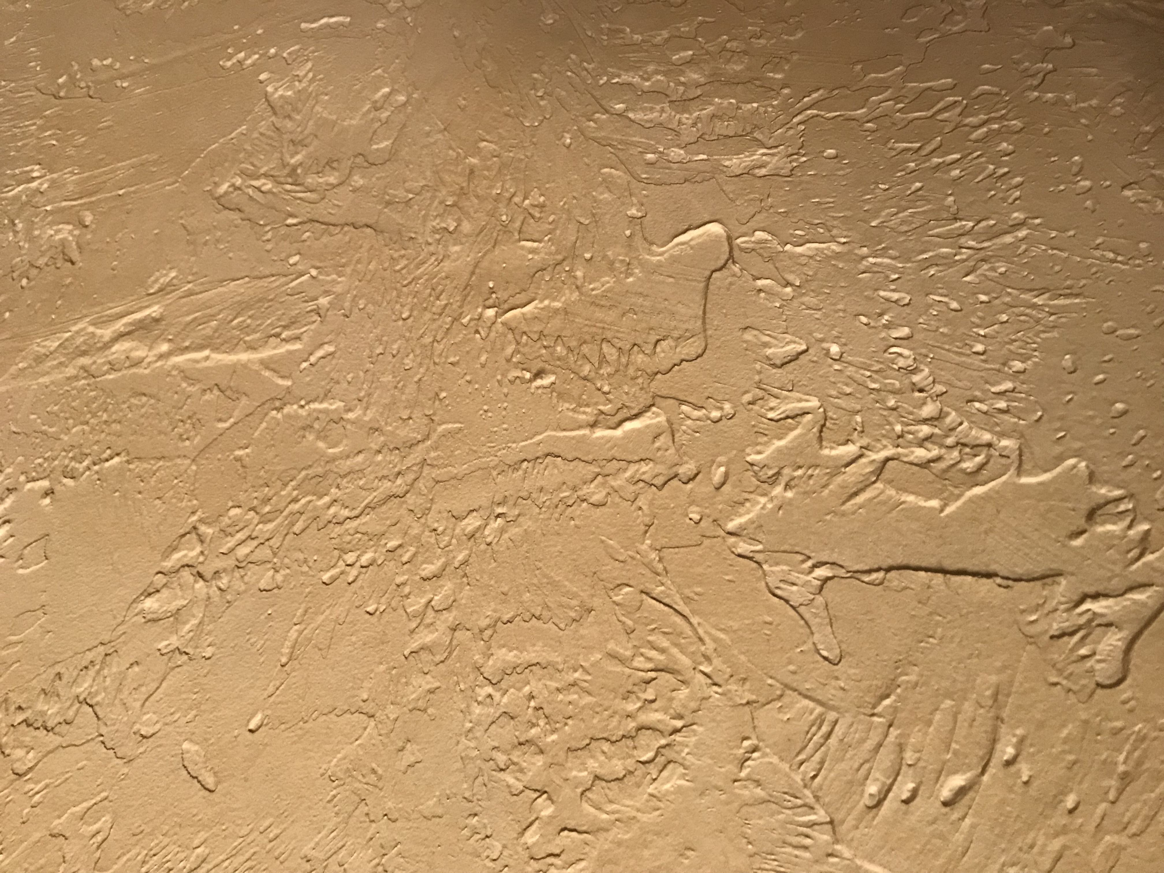 trowel texture of wine room with bricks